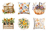 Vintage Fall Decorations Clipart, an Illustration by CreationArt (Thumbnail 4 of 5)