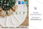 Christmas Tree Skirt Mockup, a Household Mockup by Mie Mockup Studio (Thumbnail 1 of 8)