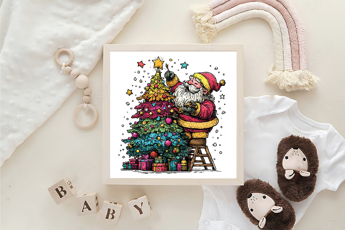 Santa Christmas Clipart, an Illustration by CraftArtStudio (Photo 6 of 6)