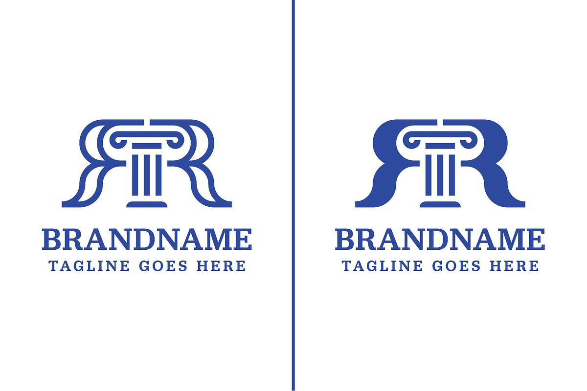 Letters RR Pillar Law Logo, a Branding & Logo Template by Pray Art Design Studio