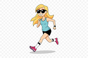 Young Woman Jogging Illustration, a Healthcare Illustration by Partikusi Design (Thumbnail 2 of 3)