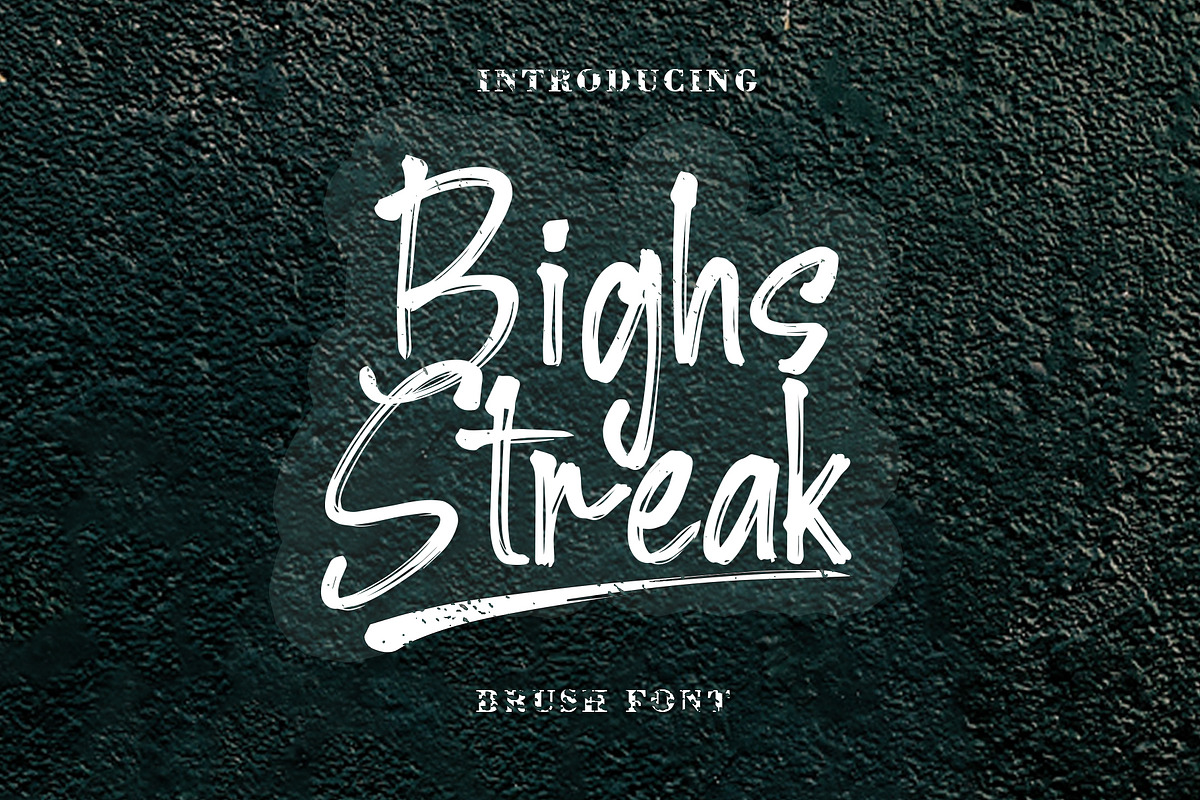 Bighs streak, a Handwritten Font by Sulthan Studio (Photo 1 of 6)