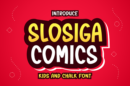 Slosiga Comics - Kids & Chalk Font, a Handwritten Font by QR Design Studio