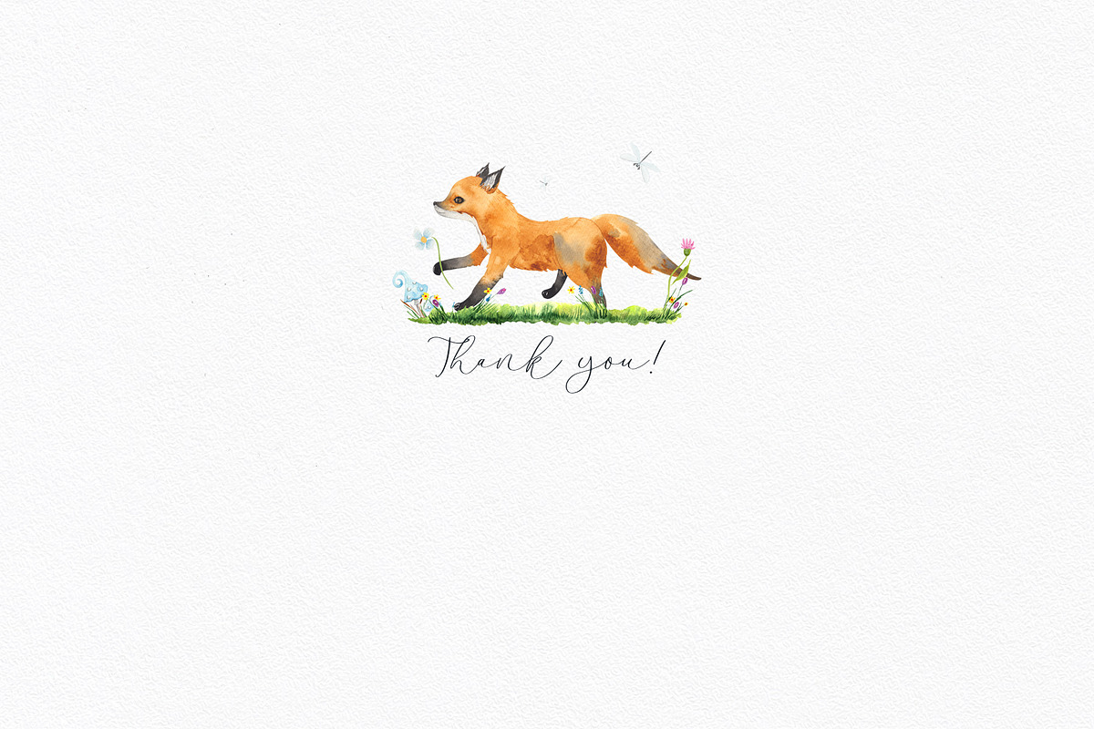 Watercolor Forest Animals, an Object Graphic by Ana-Sakuta (Photo 18 of 18)