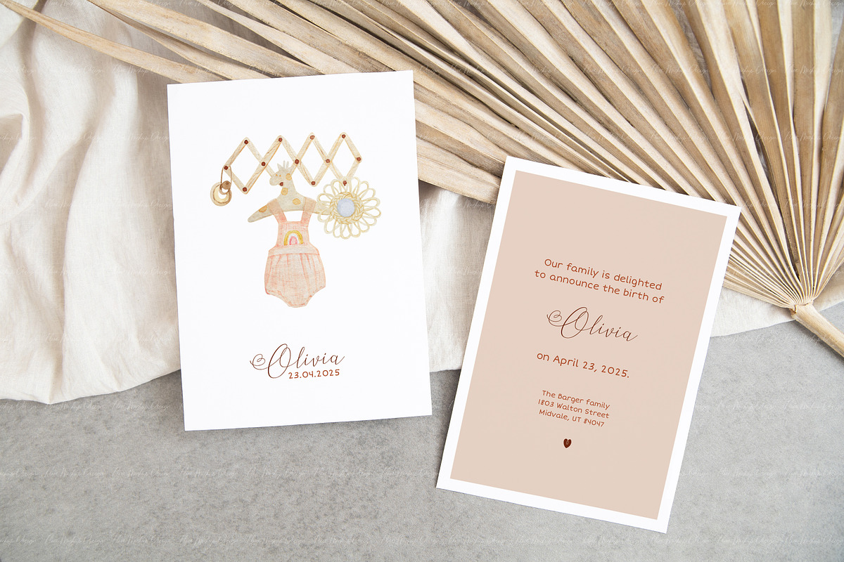 Double 5x7 Boho Card Mockup, a Product Mockup by ILoveMockupDesign (Photo 9 of 10)