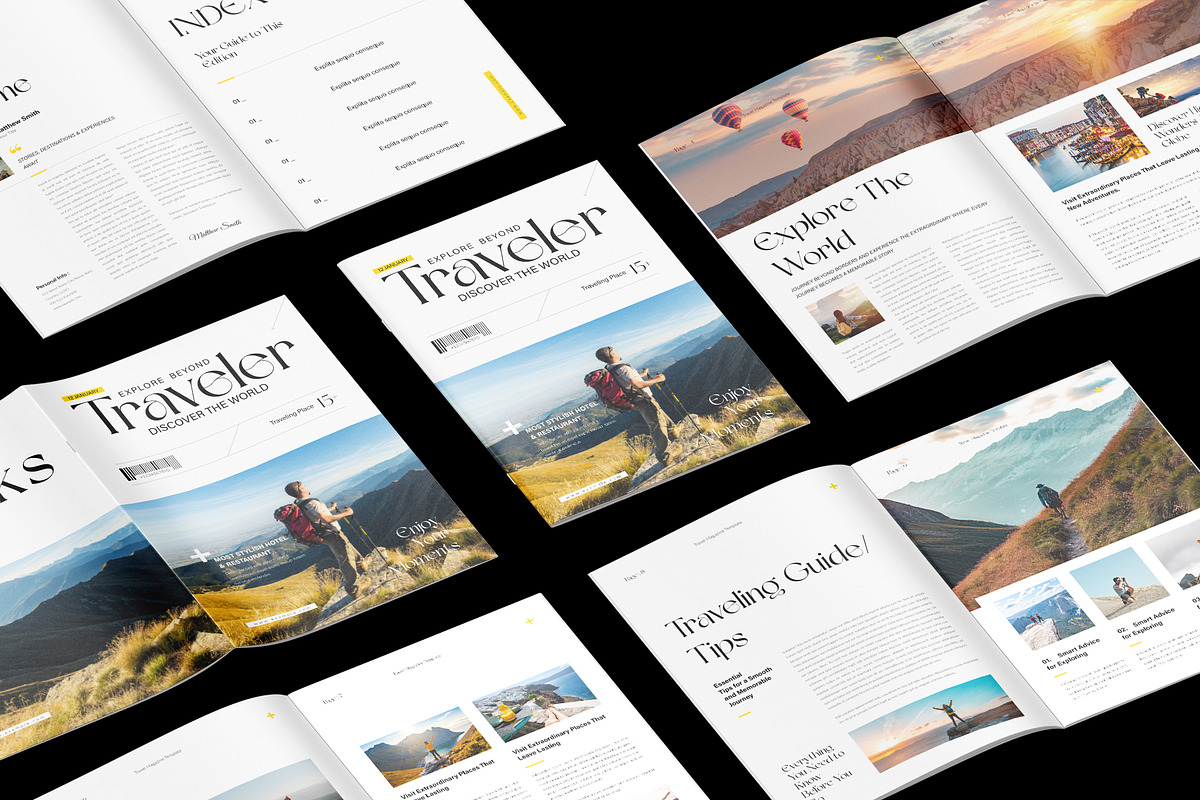 Travel Magazine Layout Template, a Magazine Template by Spark_Creative (Photo 2 of 10)