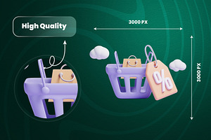 Online Shopping Service 3d Icon