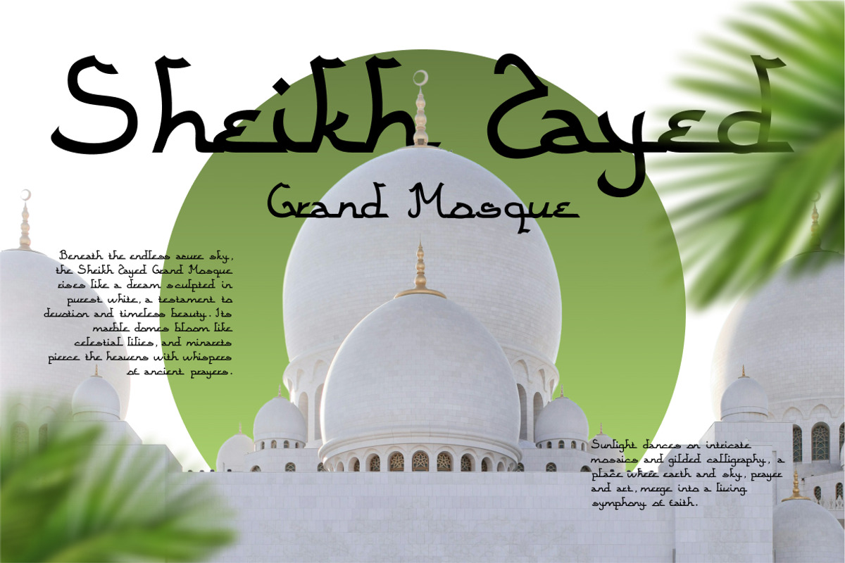 Qamarina Islamic Display Font, a Script Font by Vadovastd (Photo 7 of 7)