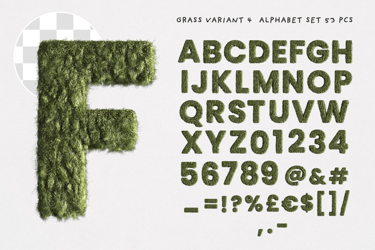 Green Grass or Fur Typo Creator, a Sans Serif Font by TVartworks (Photo 8 of 14)