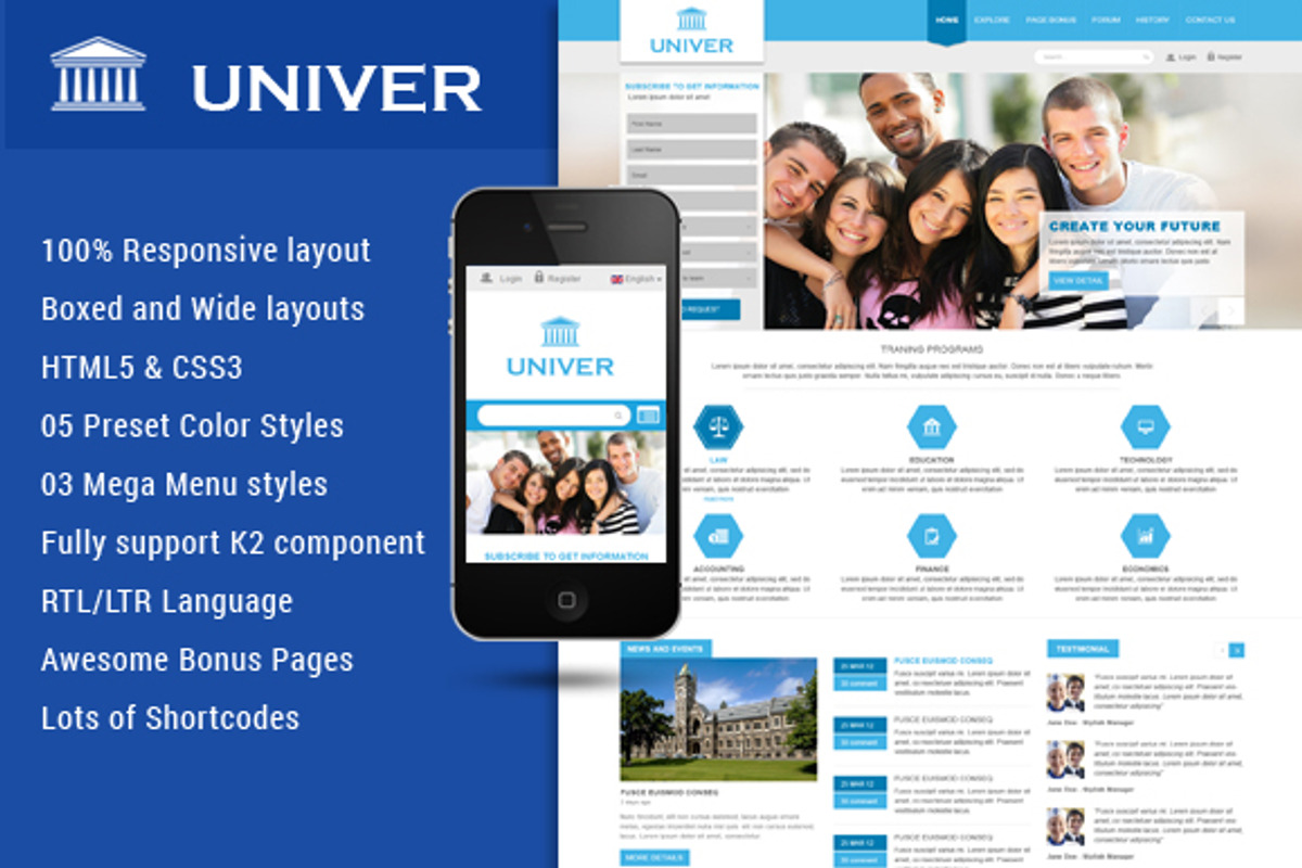 SJ Univer -Nice Educational Template, a Websites & App Template by YouTech (Photo 1 of 5)