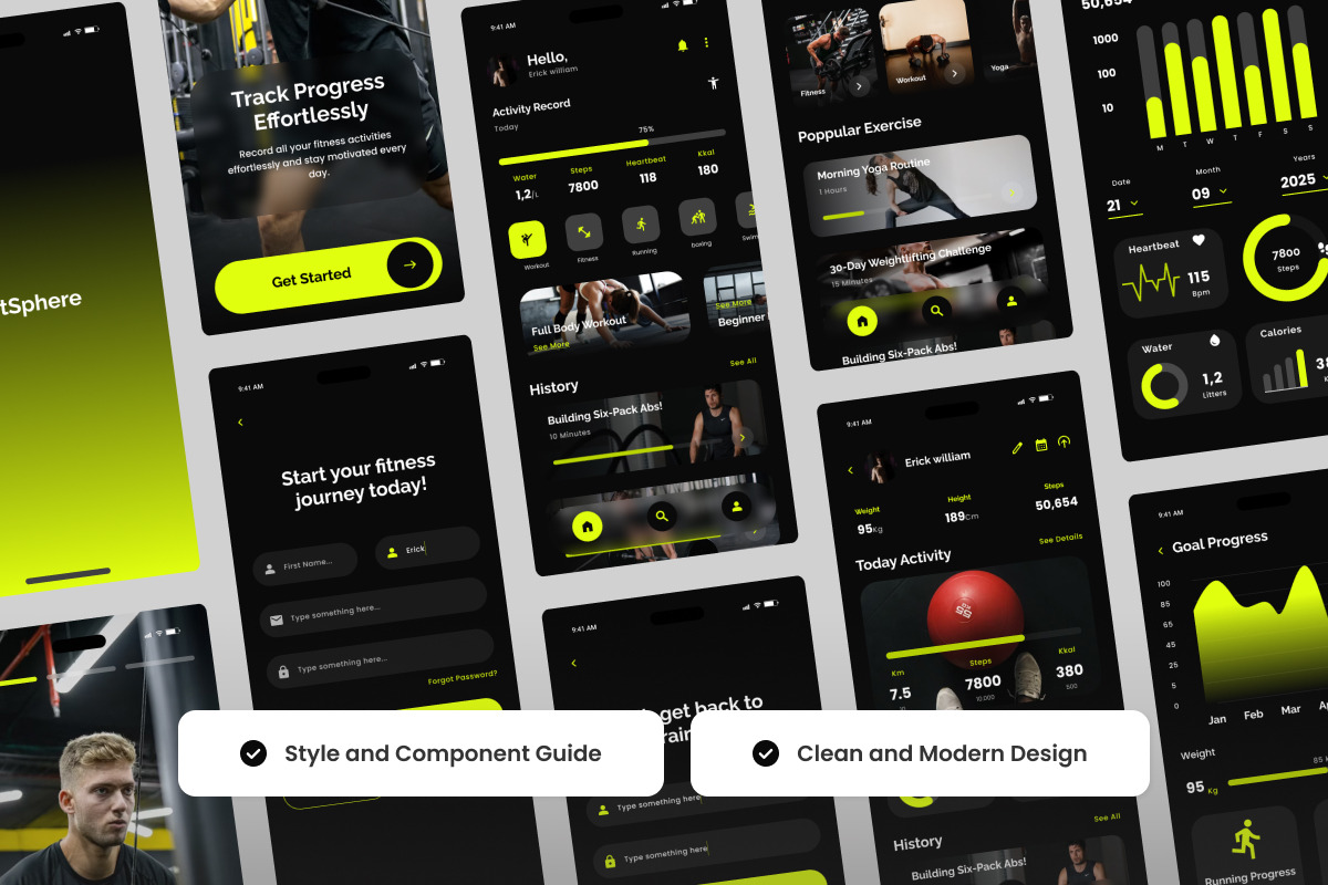 Fitsphere - Fitness Tracker App, an App Template by productype1 (Photo 3 of 5)