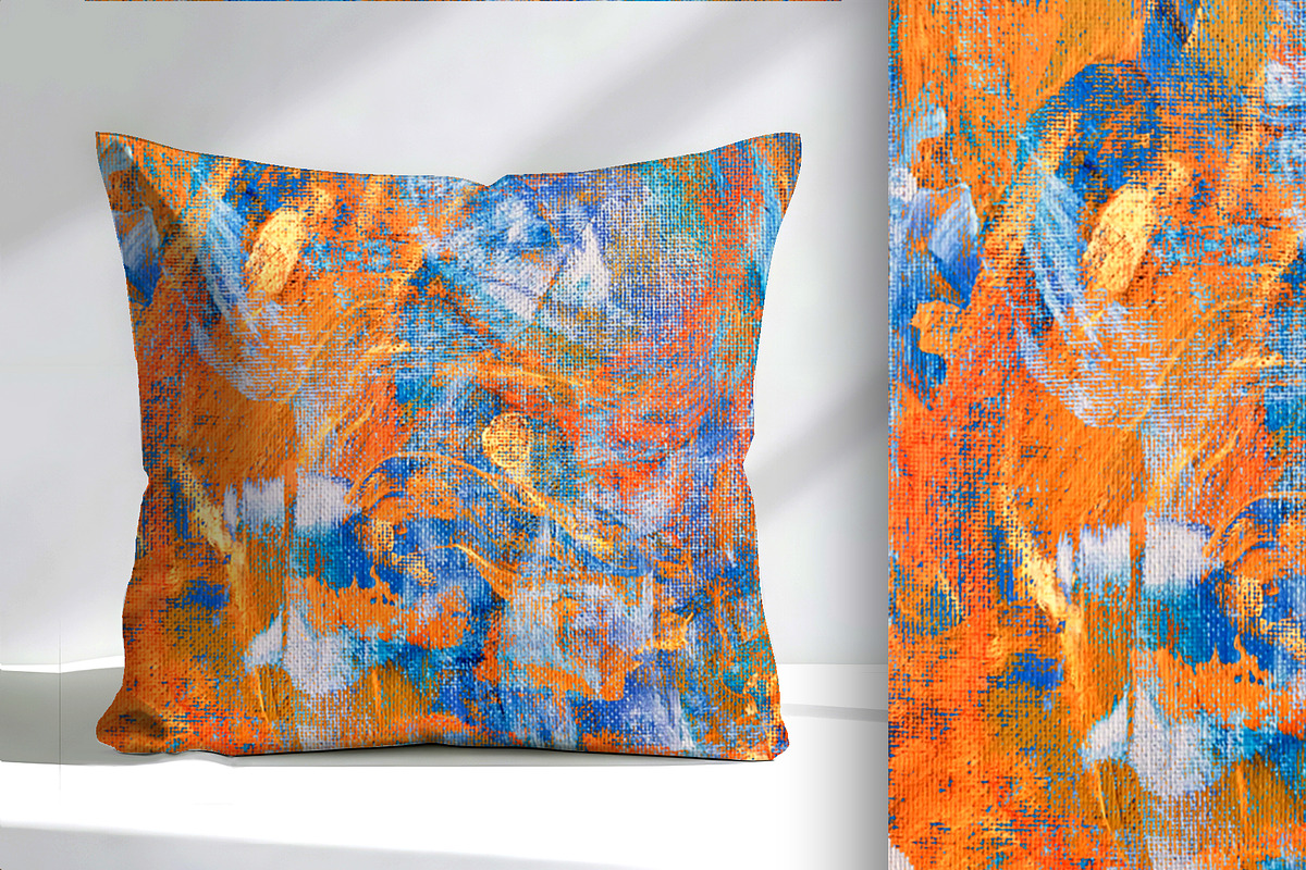 Orange and Blue Paint Abstract, a Background Graphic by Sharon Schwalbe (Photo 3 of 6)