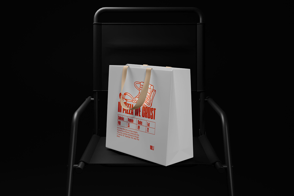 Paper Tote Bag - Mockup, a Merchandise Mockup by Bokuto (Photo 6 of 7)