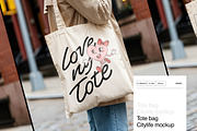 Urban Tote Bag Mockup – Trendy Stree, a Merchandise Mockup by Oday Noon (Thumbnail 1 of 4)