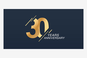 30 years anniversary vector icon, a Work Illustration by Darth Vector