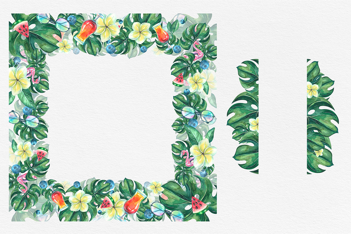 Tropical Bar Frames & Templates Set, an Illustration by NATASHA CHU (Photo 11 of 11)
