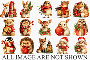 Whimsical Christmas Animals Clipart, a Seasonal Illustration by Canvas Craft (Thumbnail 4 of 10)