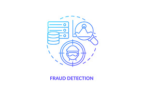 Fraud detection blue gradient, an Icon by IMG Visuals