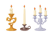 Candles in vintage candlesticks set, an Object Illustration by Good Studio (Thumbnail 4 of 6)