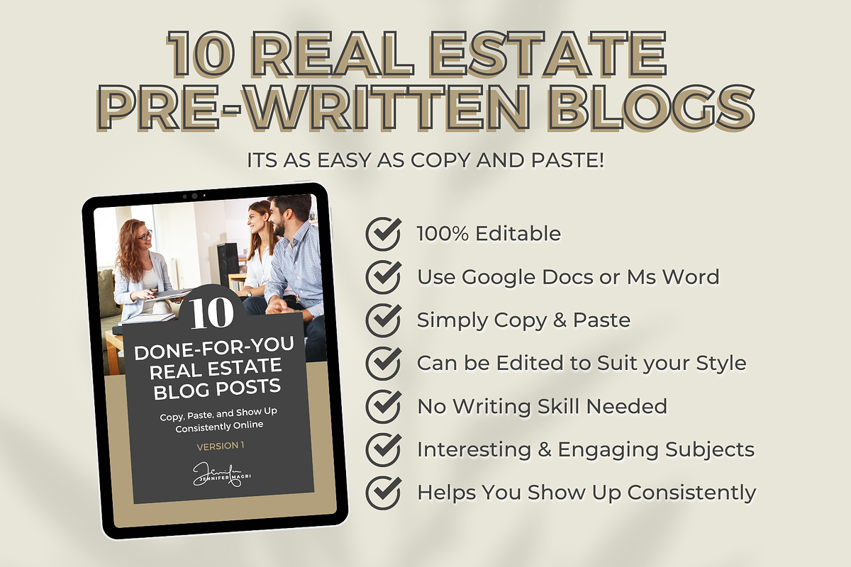 DONE-FOR-YOU REALTOR BLOGS - VER 1., a Templates & Theme by Jennifer Magri Templates (Photo 4 of 8)