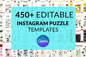 450 Instagram Puzzle Templates, a Social Media Template by ResumeFabs