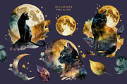 Cat Watercolor Magic illustration, an Animal Illustration by Red Ink (Thumbnail 2 of 8)
