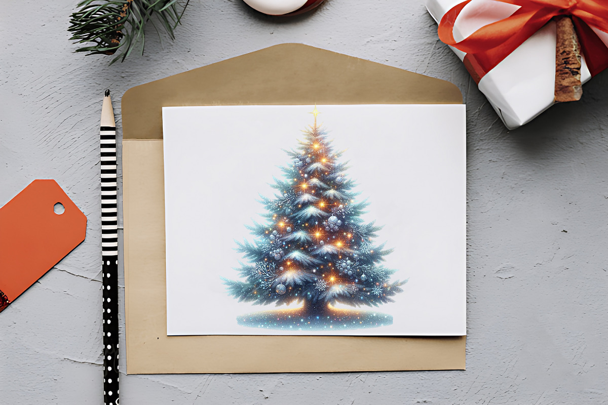 Christmas Trees & Gifts Watercolor, an Illustration by RobertsArt (Photo 6 of 7)