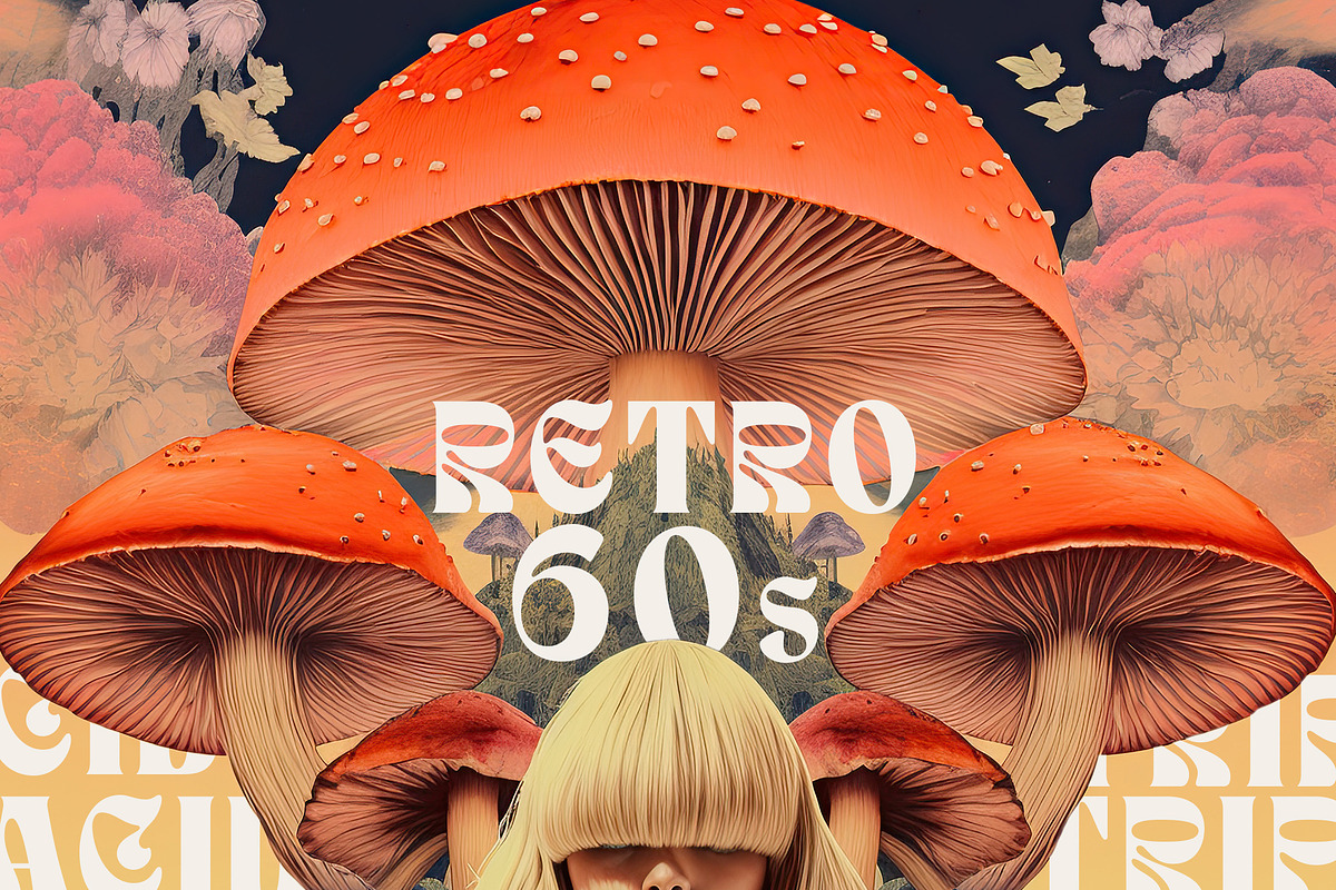 TRIPPY Retro Surreal Posters, a Decorative Illustration by Lana Elanor (Photo 3 of 8)