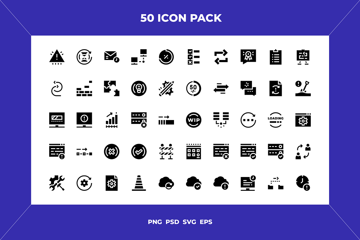 Work in progress icons, an Outline Icon by Wencory (Photo 1 of 2)