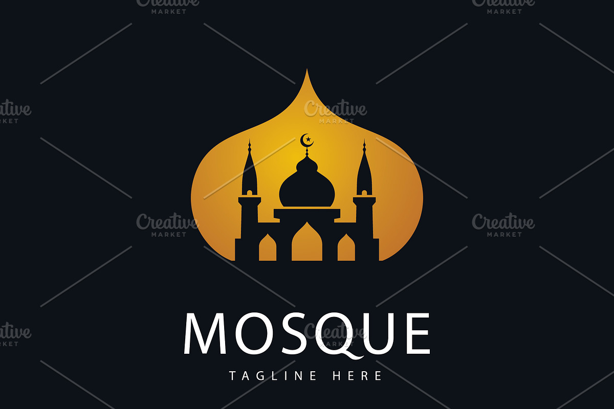 Mosque Logo Template, Islamic, a Branding & Logo Template by T.Vooka