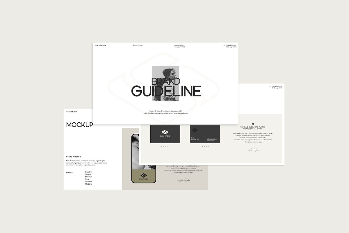 SAKA | Brand Guideline Template, a Presentation Template by Graphpexel (Photo 6 of 11)