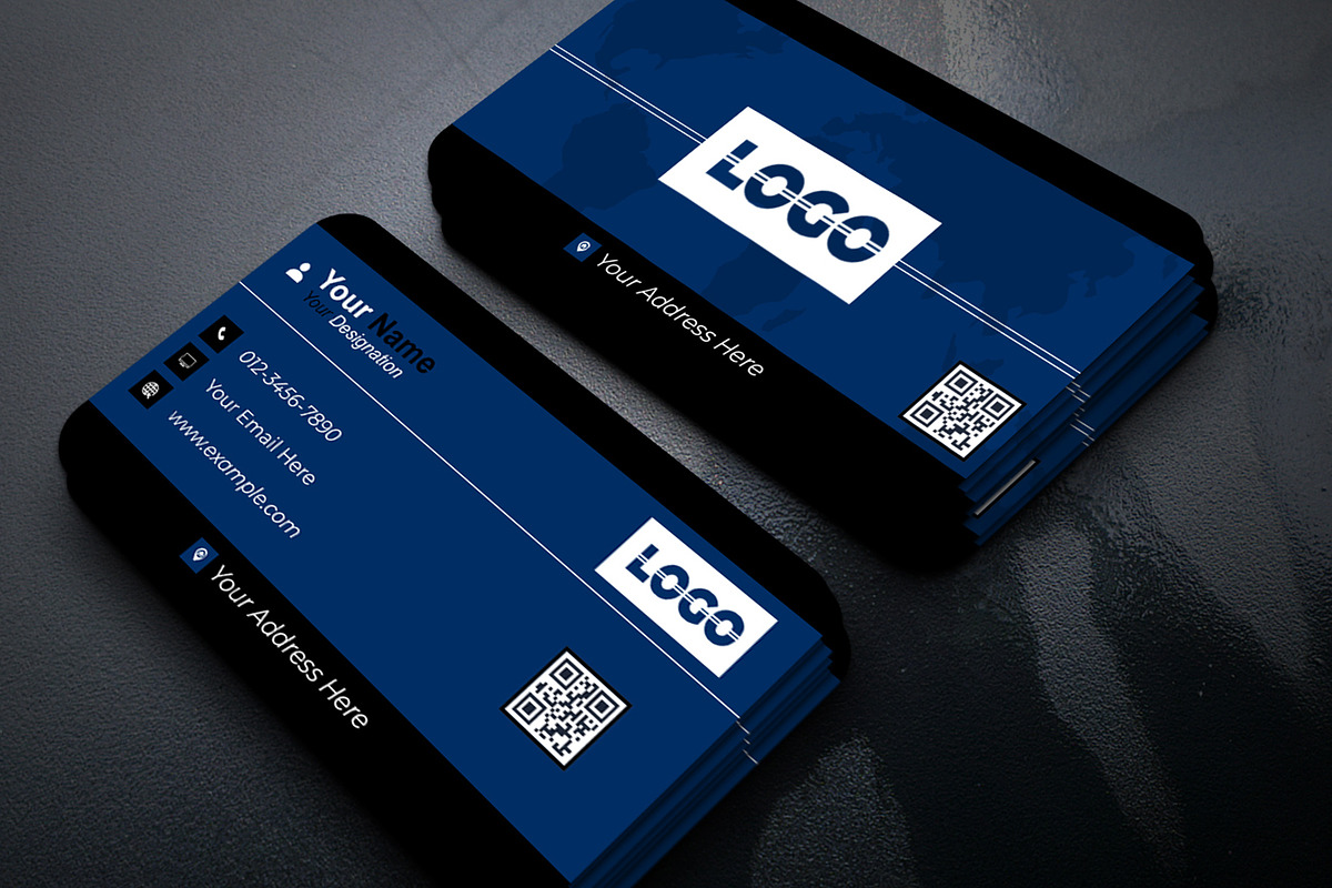 Minimal Corporate Card PSD