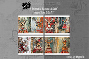 Cute Xmas Deer, Shabby Journal Pages, a Seasonal Illustration by Digital Art Mahdiseño (Thumbnail 6 of 10)