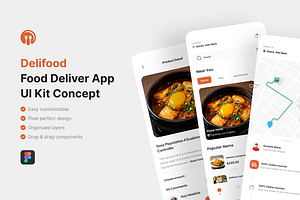 Delifood - Food Deliver App UI Kit