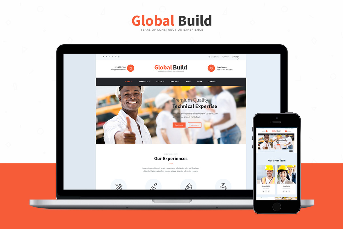 Global Build - Construction WP Theme, a WordPress Template by ThemeREX (Photo 1 of 2)