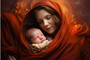 Tender Mother Newborn Baby Birth