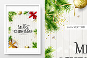 Merry Christmas illustration, a Poster Template by Anna's Lettering (Thumbnail 3 of 3)