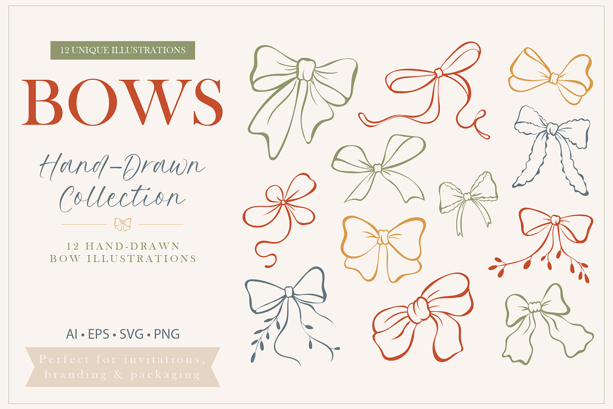 Hand-Drawn Bow Clipart Collection, an Object Graphic by OREHOVKA (Photo 1 of 4)