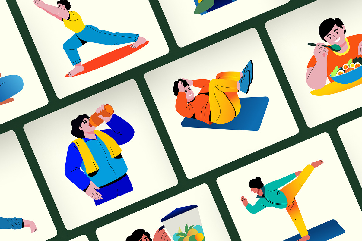 Animated Fitness and Health Illustra, a Healthcare Illustration by Brickclay (Photo 3 of 5)