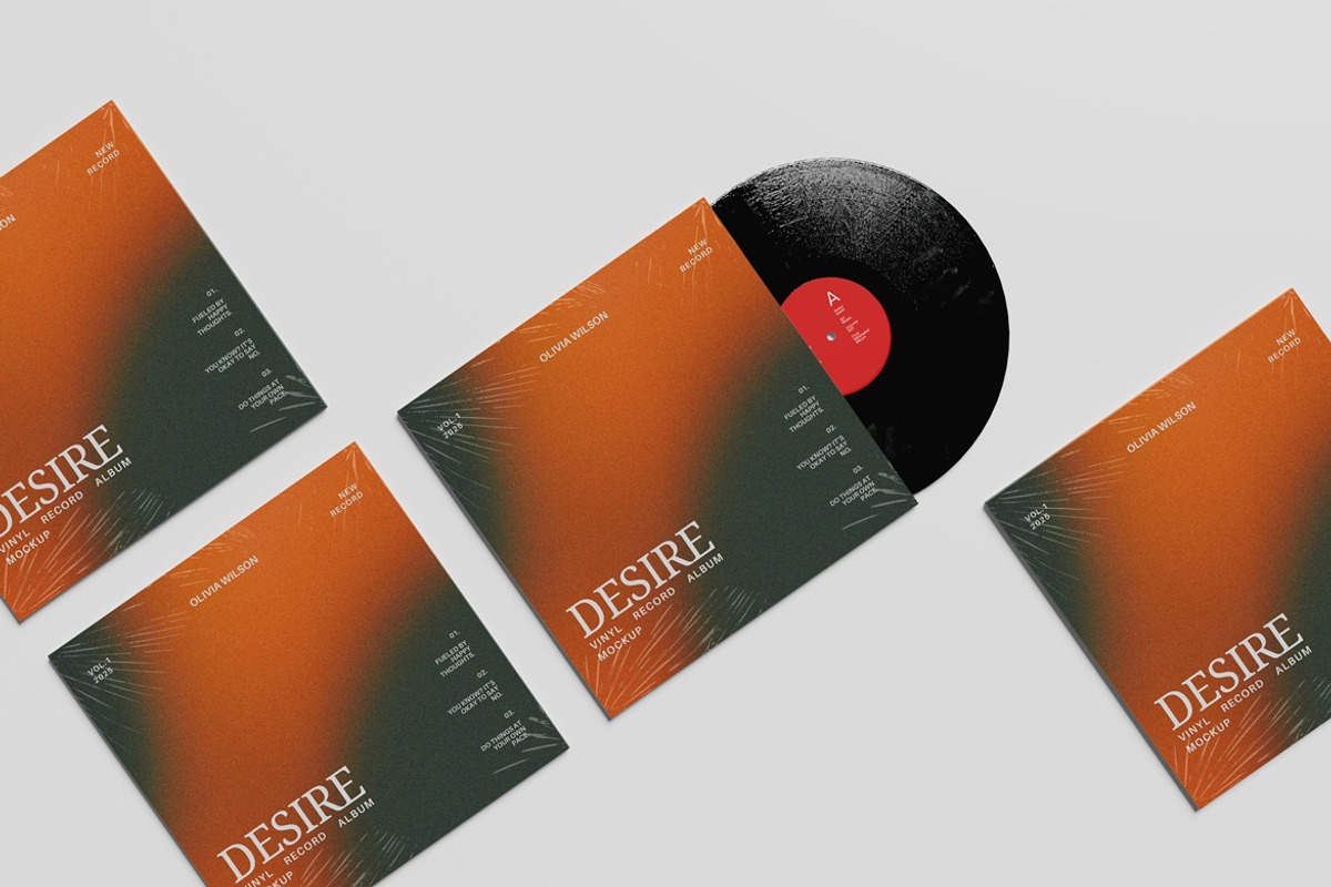 Vinyl Record Album Mockup, a Product Mockup by Momogi (Photo 7 of 8)