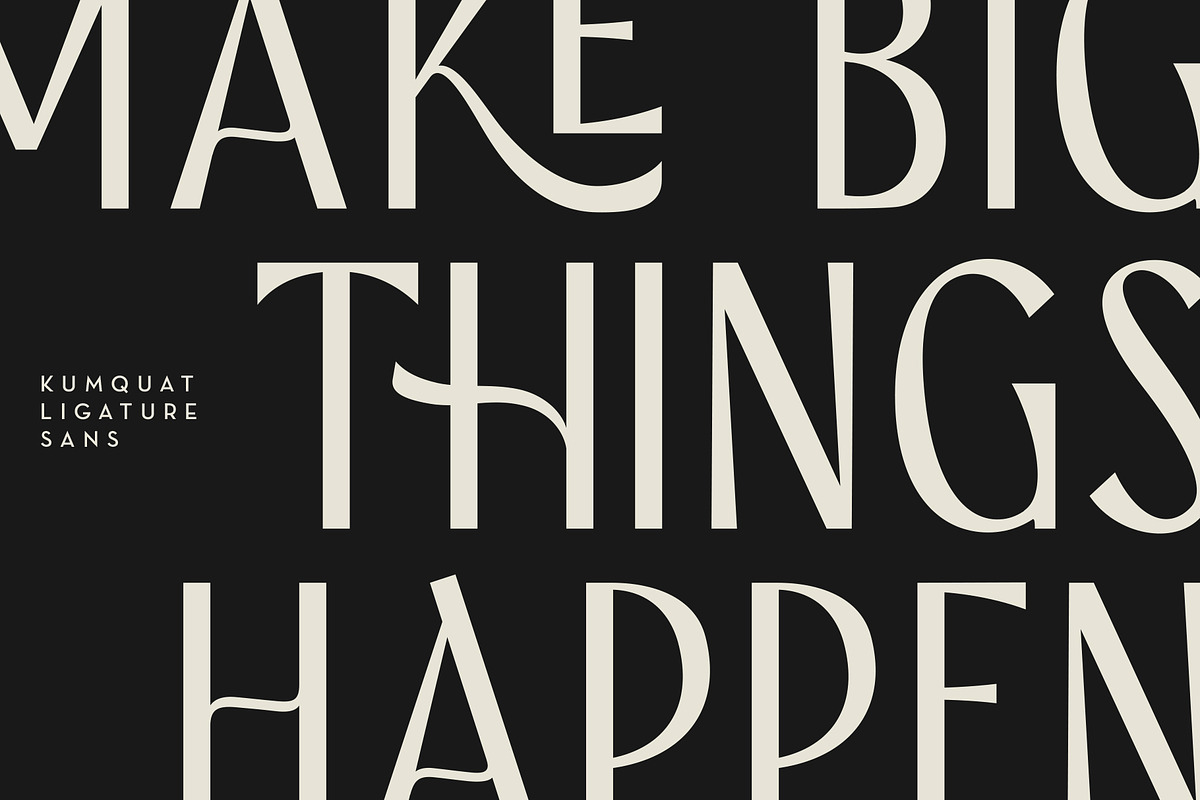 Kumquat Ligature Sans, a Sans Serif Font by Rachel Kick (Photo 5 of 14)