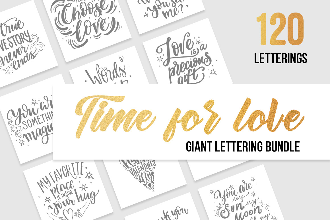 Giant lettering bundle about love ♥, a Social Media Template by Beauty ...