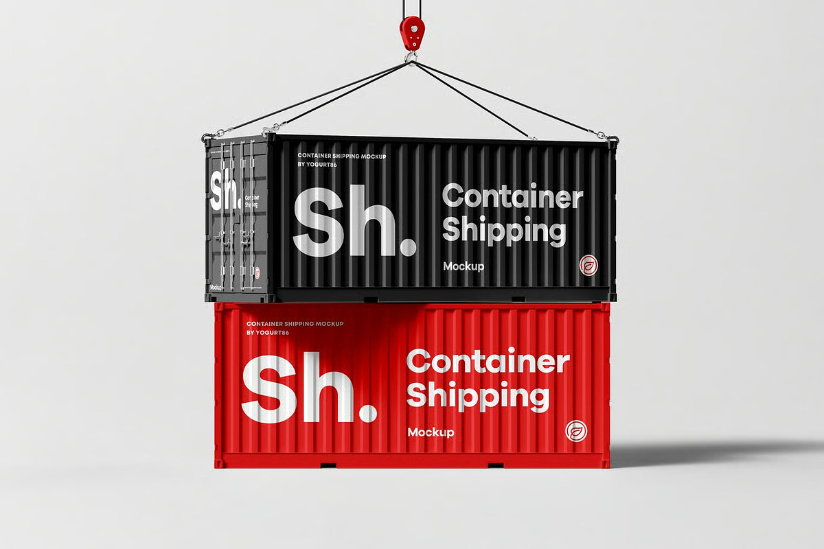 Shipping Container Mock-up, a Cups & Container Mockup by zippypixelstudio (Photo 8 of 12)