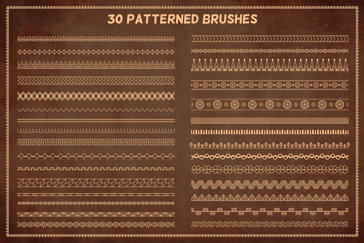 30 Vector Pattern Brushes, a Brush Add-On by Ira_Lacrimosa (Photo 2 of 6)
