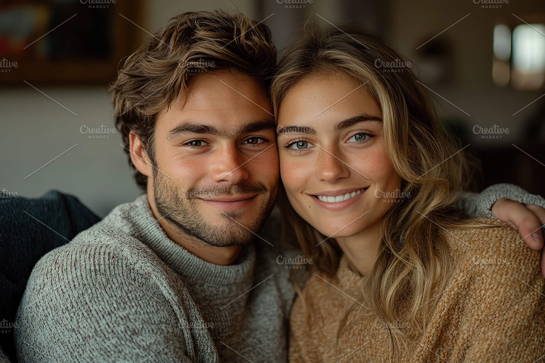 Young couple in love tenderly hugging in romantic evening on Valentine's Day, a Person Photo by AlyaAnd