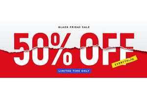 Discount offer for Black Friday Sale, an Object Illustration by Andrey Yaroslavtsev
