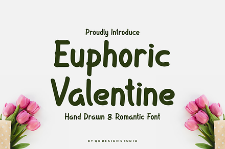 Euphoric Valentine Font, a Handwritten Font by QR Design Studio