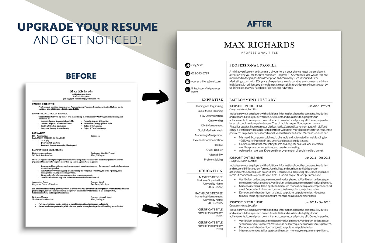 Modern Two Column Resume Template, a Resume Template by BestResumes.Co
