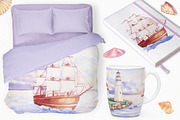Watercolor Seascapes, an Illustration by Irina Diasli (Thumbnail 6 of 10)