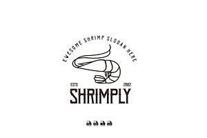 Logo Shirmp Retro Design